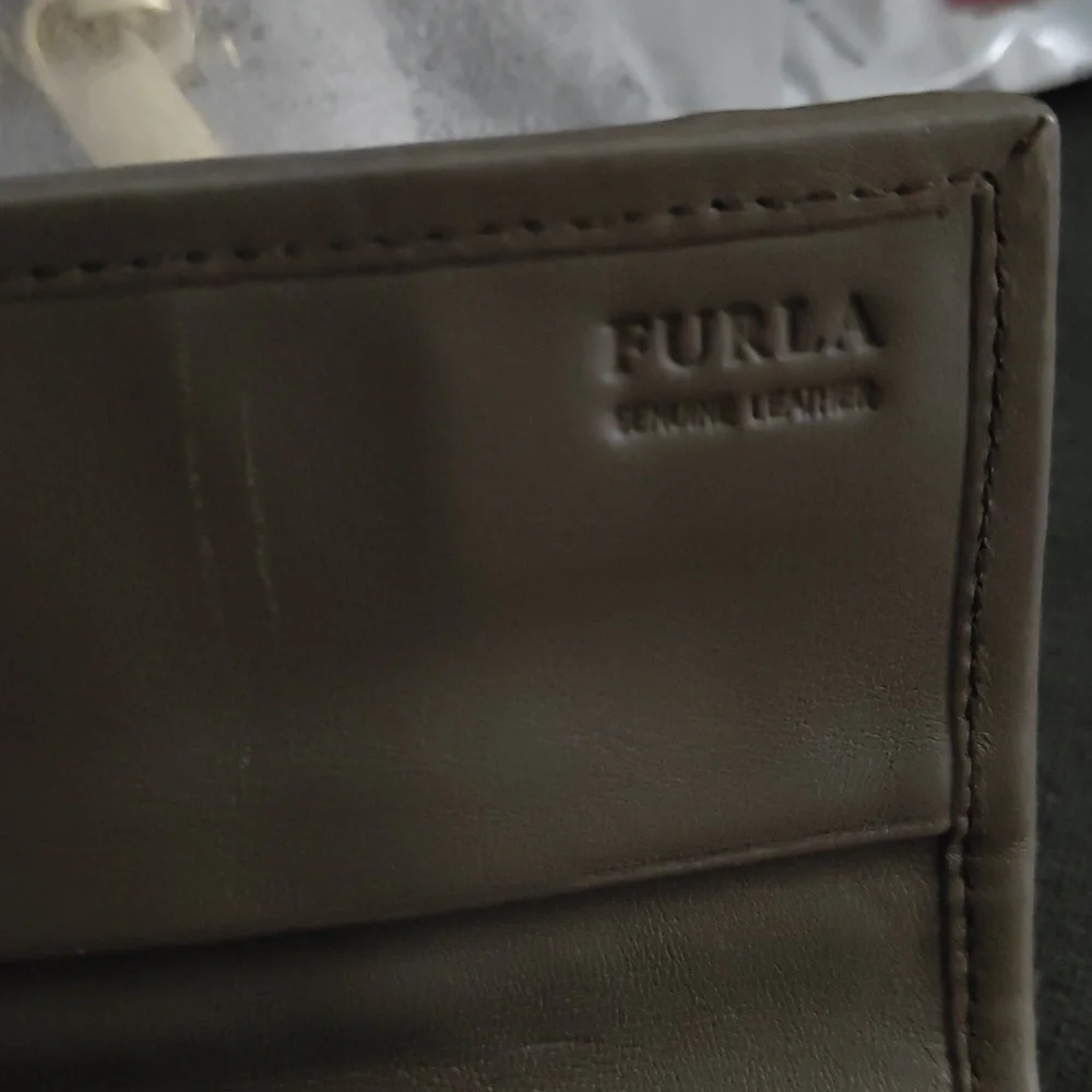 FURLA PLEATED LEATHER CONTINENTAL LONG WALLET IN SLATE GREY